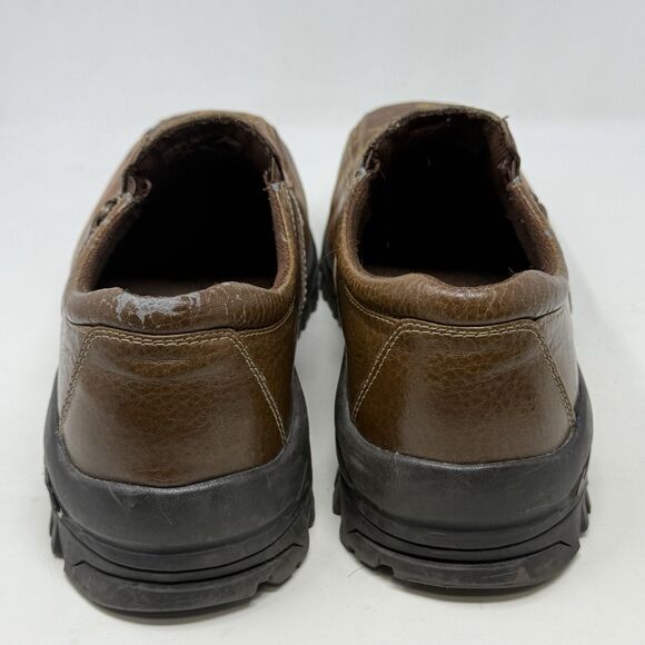 GBX Chunky Shoes Mens 12 M Brown Distressed Leather Slip On Vintage Y2K Biker - Picture 8 of 16